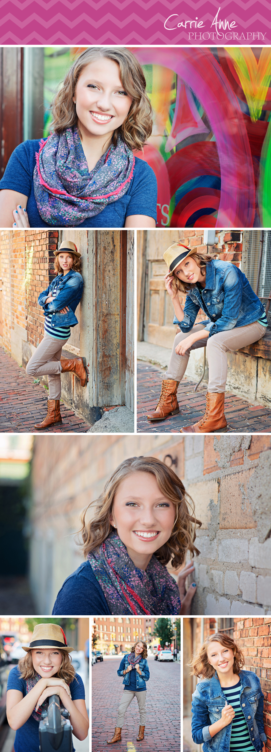 Colorful, funky downtown Grand Rapids Photographer Ultimate Senior Girl Session in Ada, Grand Rapids, Cascade, Michigan. Natural, funky, bright, cheery, colorful, photography.